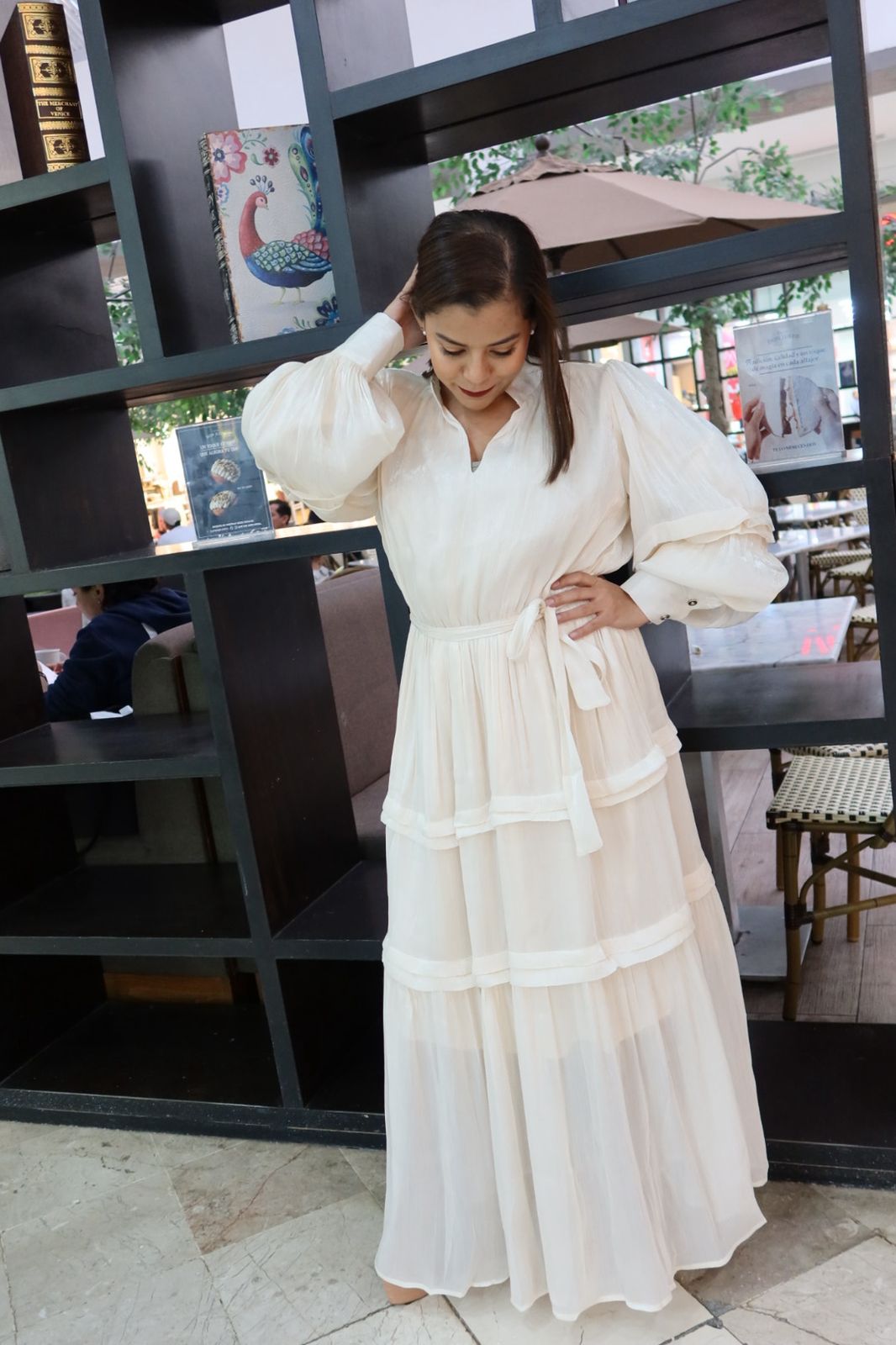 Maxi vestido de organza