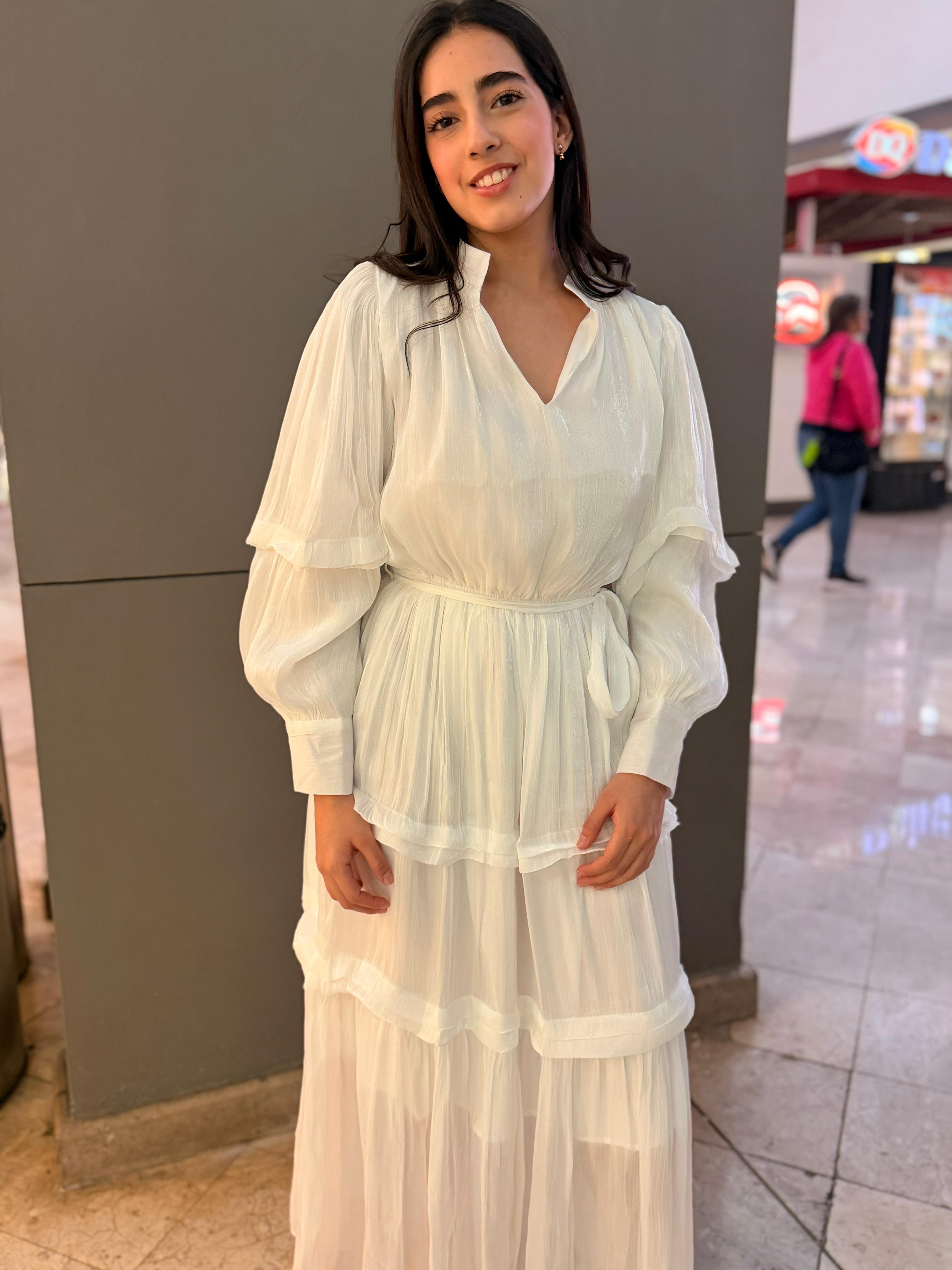 Maxi vestido de organza